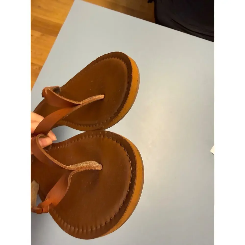 Universal Thread Women’s Sandals Size 7 Brown Braided Straps, Flip Flop - Picture 3 of 13
